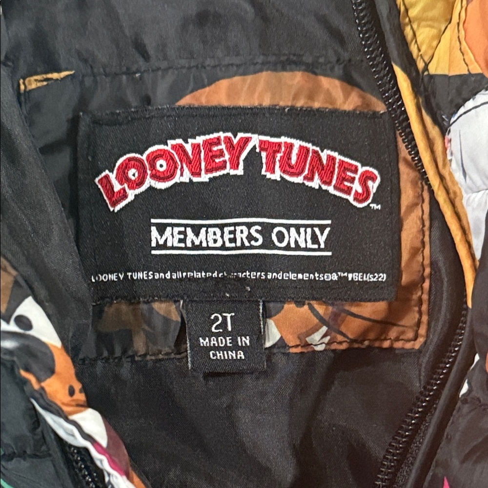 Members Only Multicolor Cartoon Puffer Jacket - Picture 3 of 8